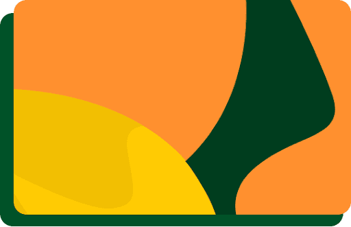 A green and orange background with a yellow circle.