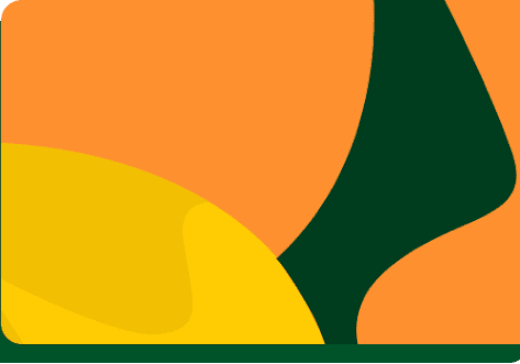 A green and orange background with a yellow circle.